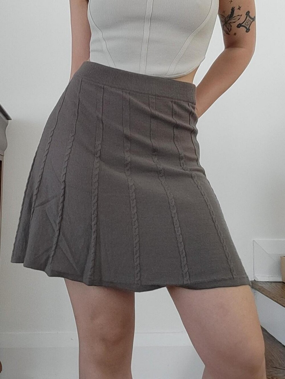 Wool blend knit skirt - Picture 1 of 5